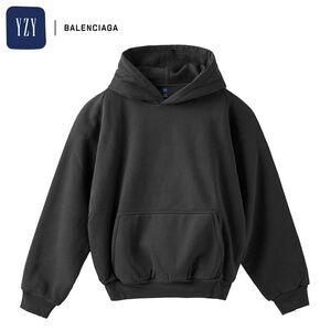 Yeezy x Gap x Balenciaga (55) Logo Shrunken Hoodie, Large, Black, open bag💣